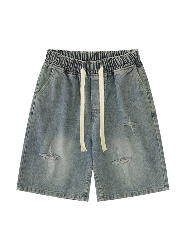 Men's Star Ripped Drawstring Short-3