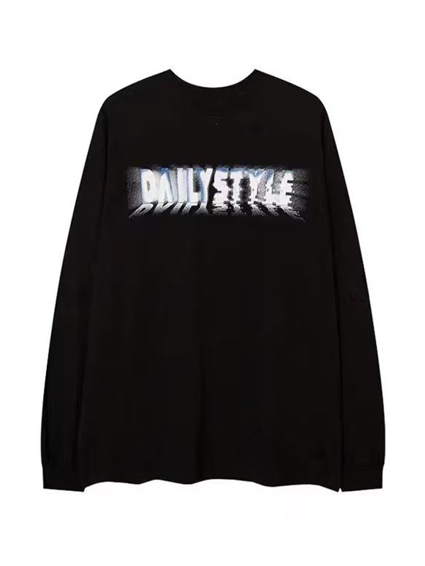 Men's Vintage Painting Print Long Sleeve Tee-1