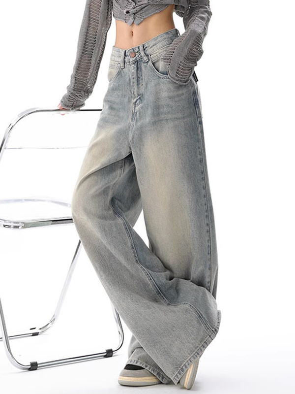 Vintage Light Wash High Rise Boyfriend Jeans-2
