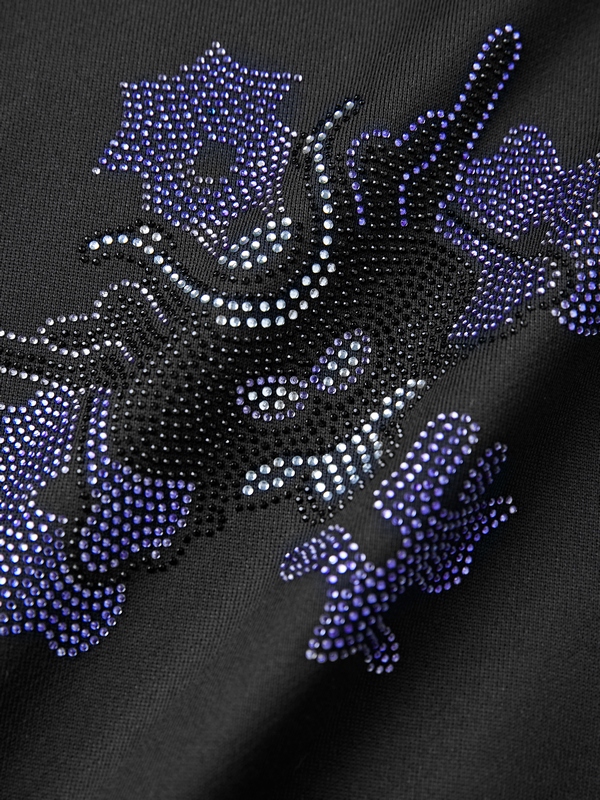 Men's Rhinestone Print Oversized Hoodie-4