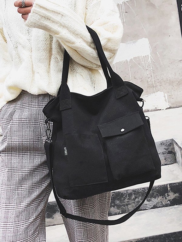 Convertible Canvas Tote Bag-1